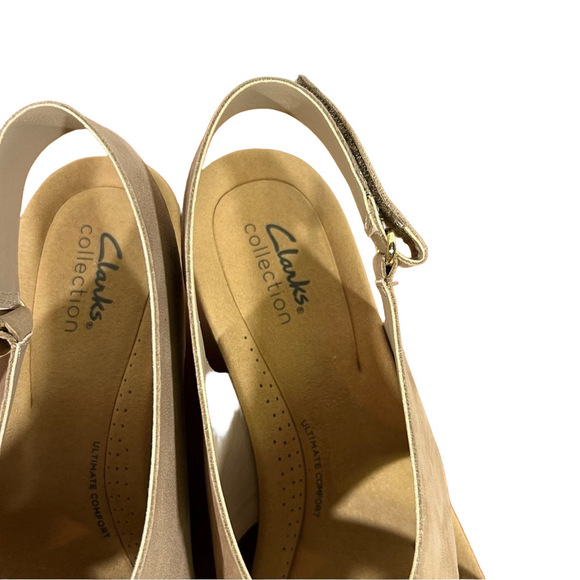 Clarks Annadel Eirwyn Wedge Leather Women's Sandal Size 10W #495 - Picture 5 of 8